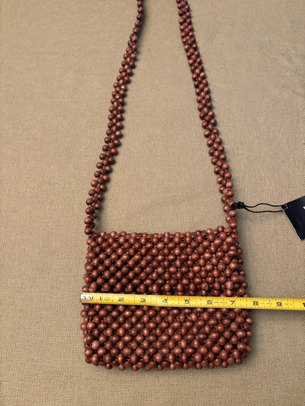 INC International Concepts Brown Beaded Mini Crossbody Bag
